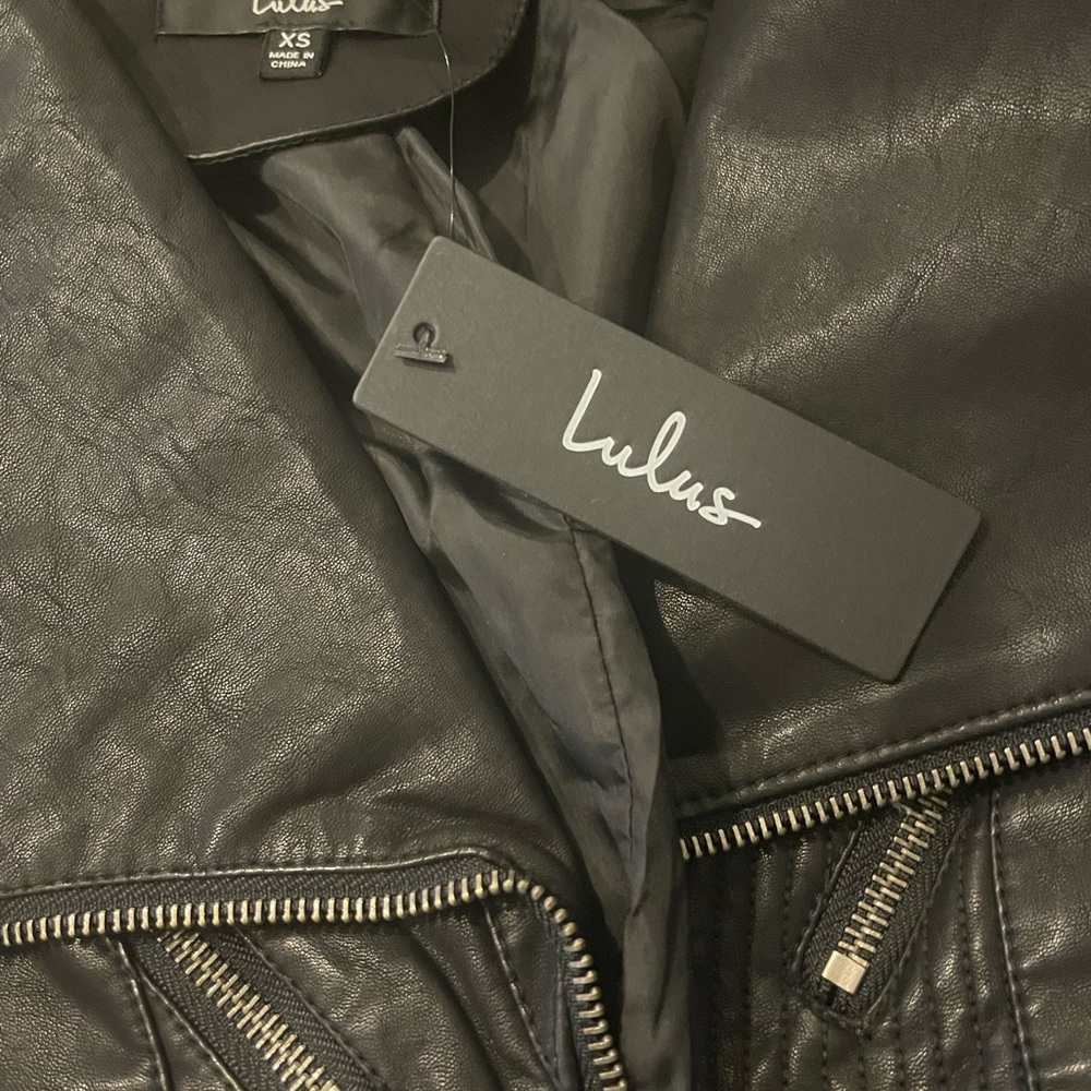 Lulus Up on a Tuesday leather jacket - Picture 2 of 2